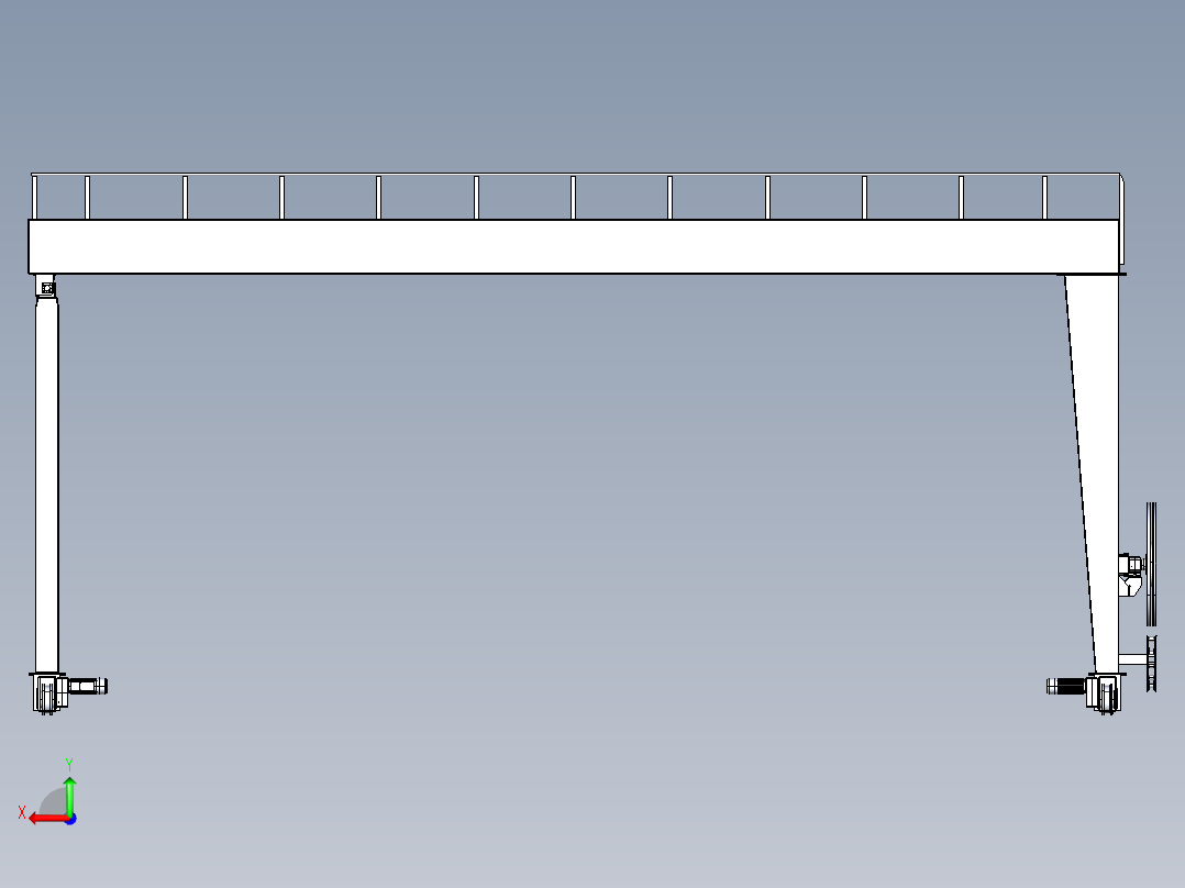 门式起重机后视图