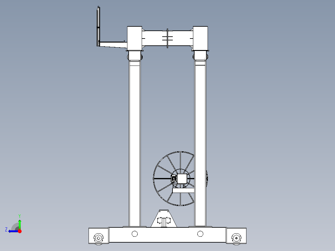 门式起重机右视图
