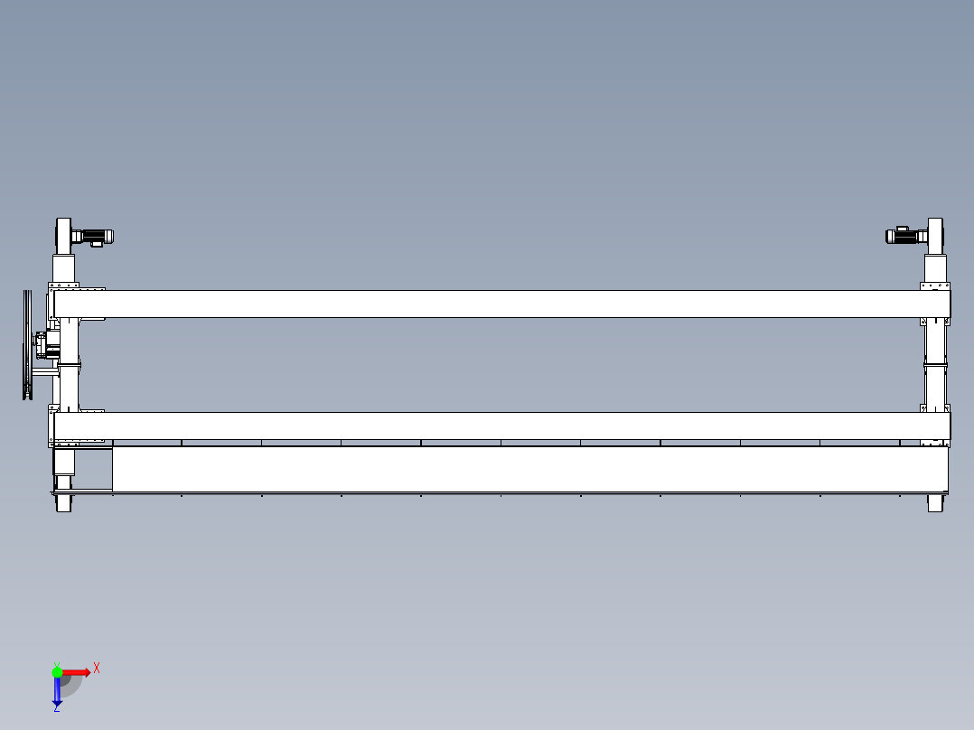 门式起重机俯视图