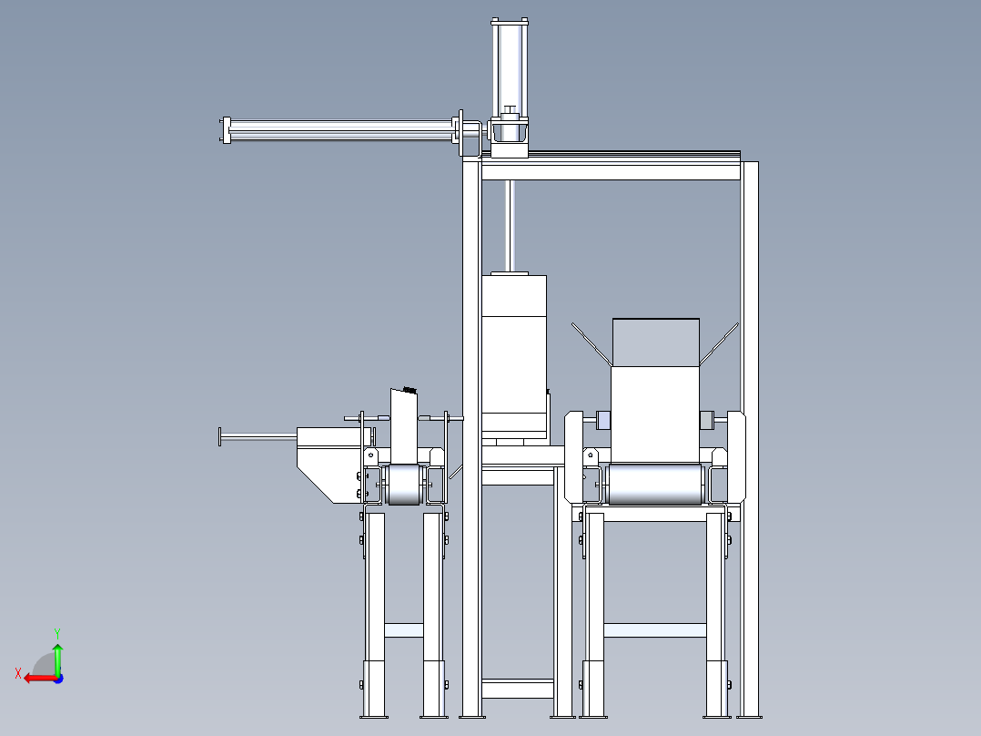 牛奶包装机后视图