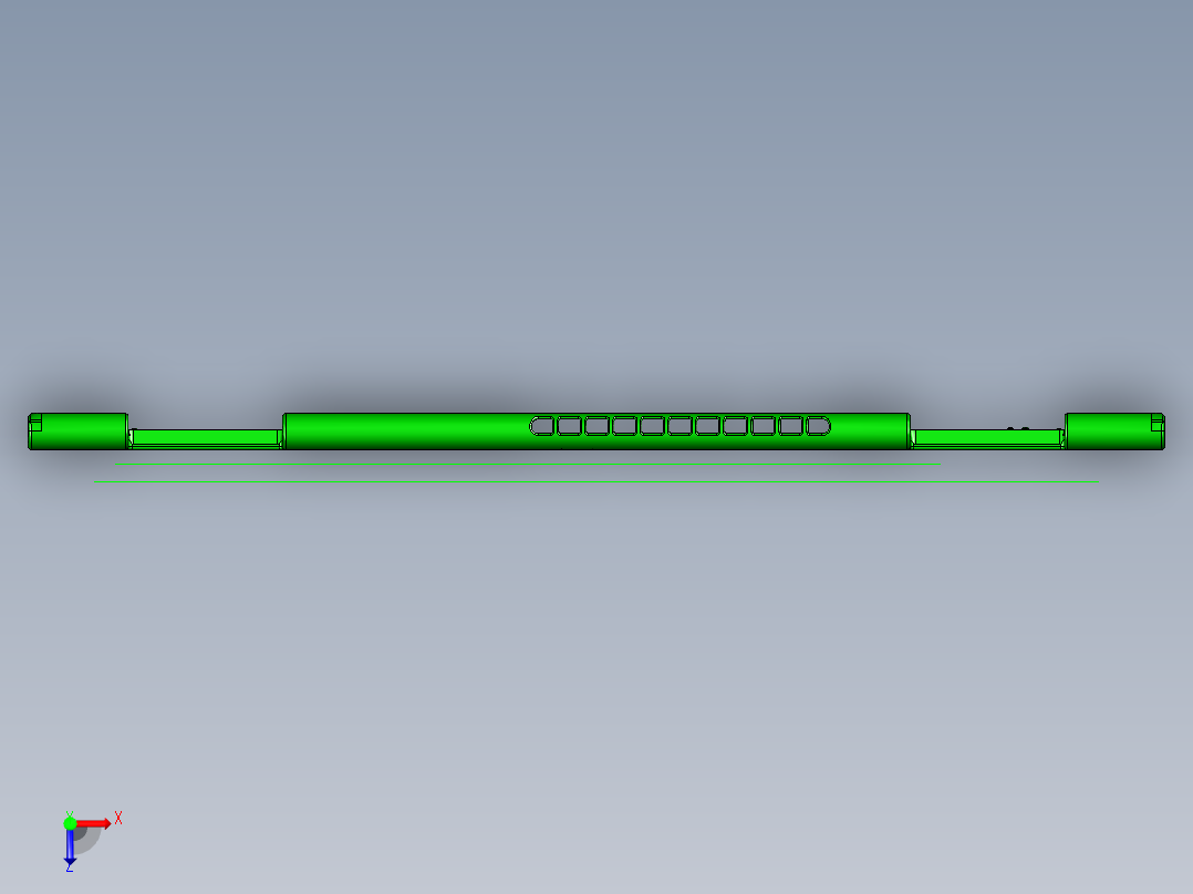包胶版笔记本外壳铣外观面程序模型俯视图