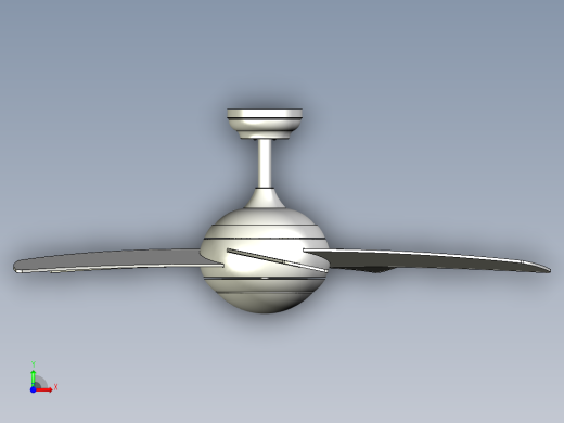 地球式风扇LED灯结构设计前视缩略图