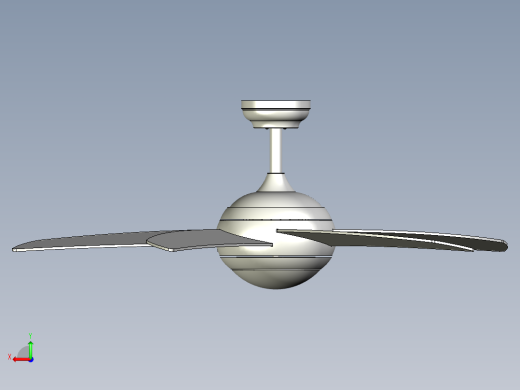 地球式风扇LED灯结构设计后视缩略图
