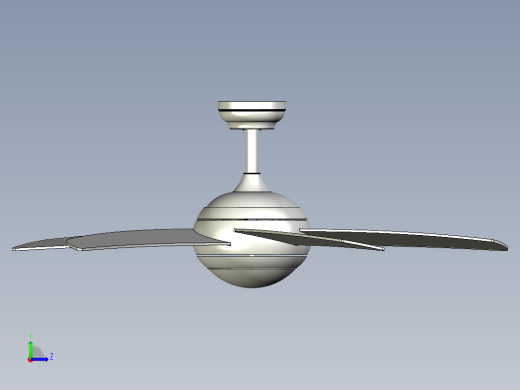 地球式风扇LED灯结构设计左视缩略图