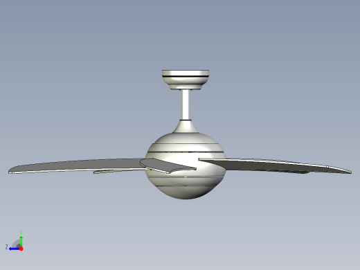 地球式风扇LED灯结构设计右视缩略图