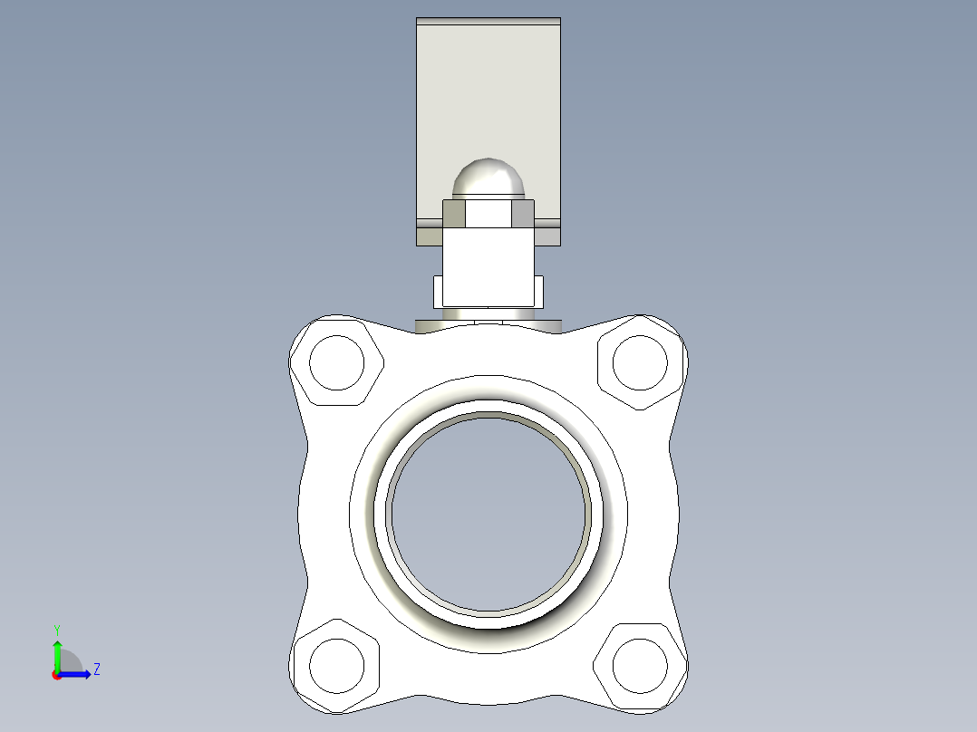 手动球阀DN32-SPF-32-DH左视图