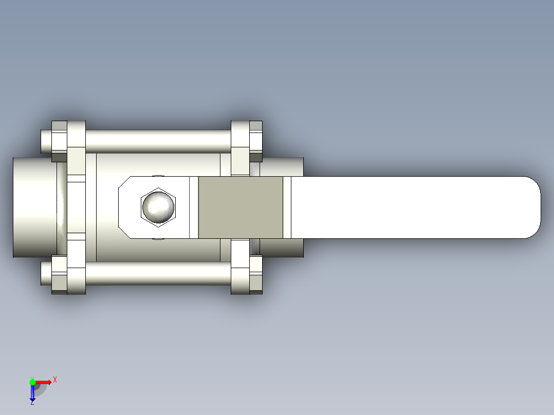 手动球阀DN32-SPF-32-DH俯视图
