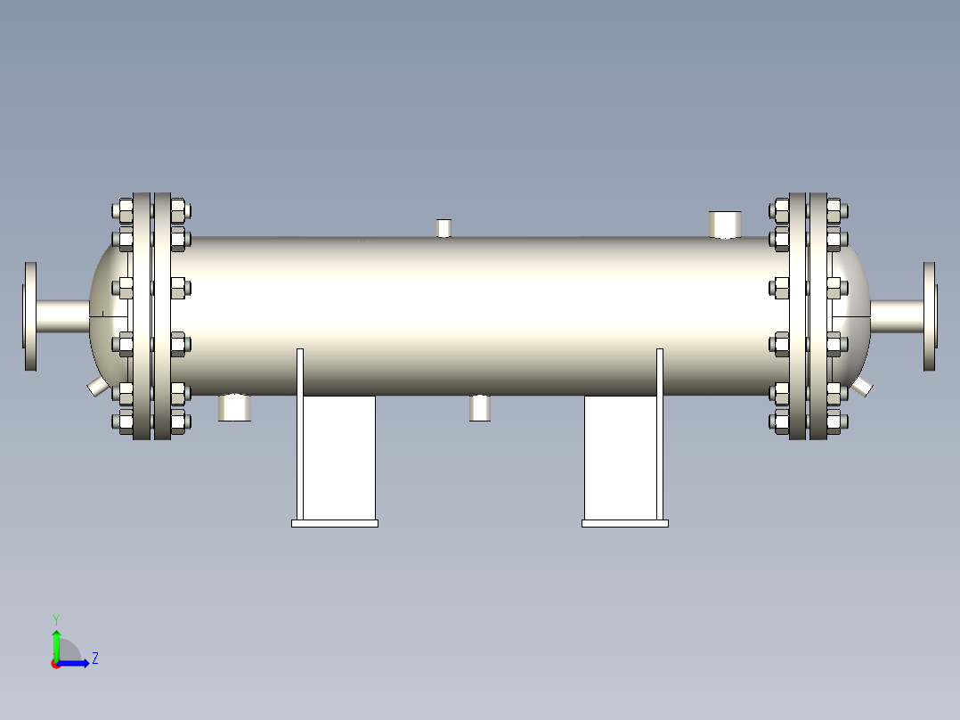 气体冷却器 219x900-DN40左视图