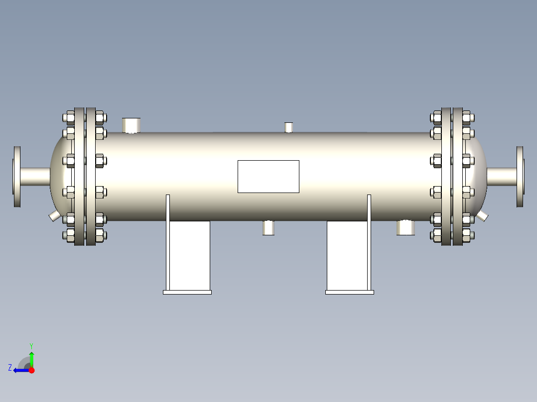气体冷却器 219x900-DN40右视图