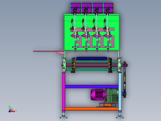 墙上挂衣架组装打螺栓产线前视缩略图