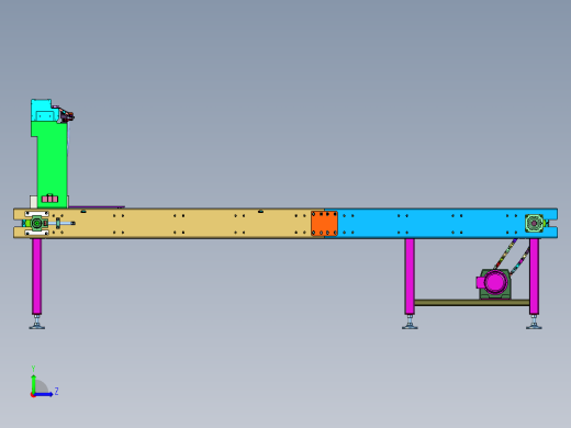 墙上挂衣架组装打螺栓产线左视缩略图