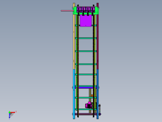 墙上挂衣架组装打螺栓产线俯视缩略图
