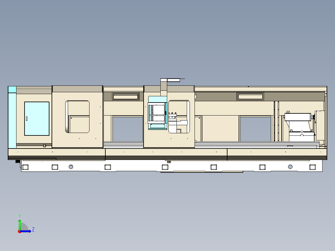 61100_61125车床钣金总装--1451946-100左视图