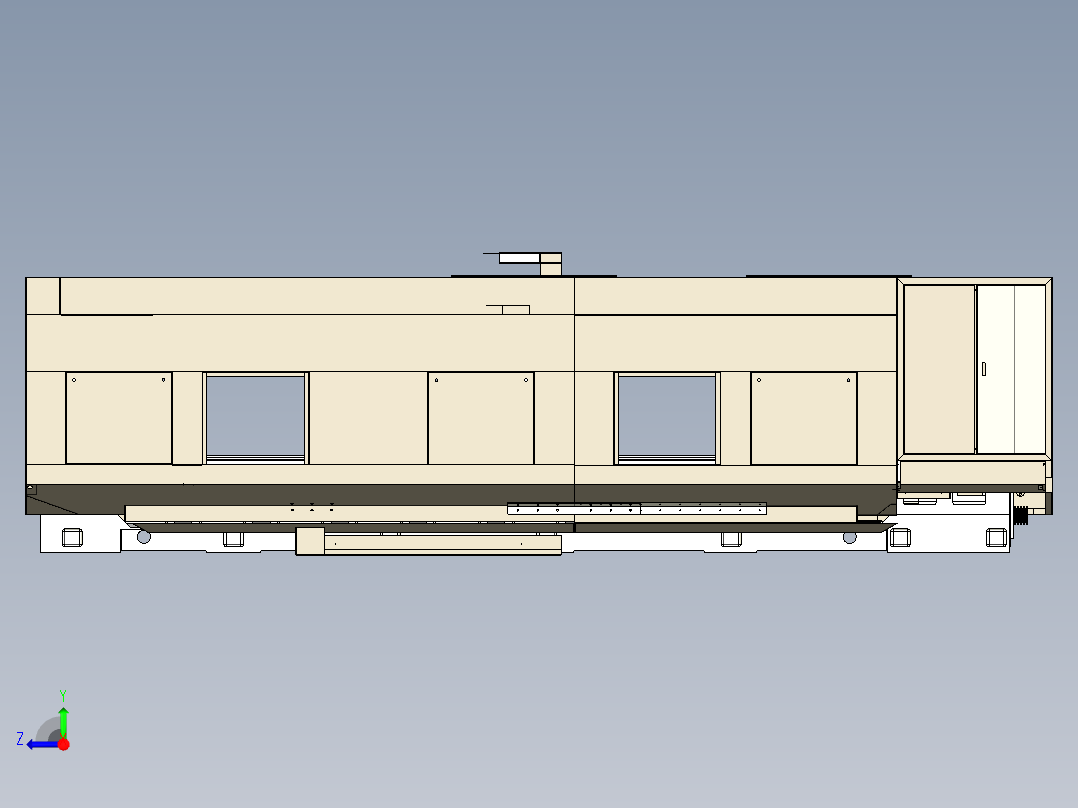61100_61125车床钣金总装--1451946-100右视图