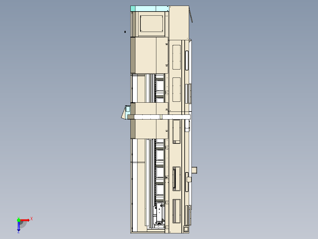 61100_61125车床钣金总装--1451946-100俯视图
