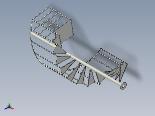 楼梯梯子ladder-spiral-1 1 STP INV正等轴测缩略图