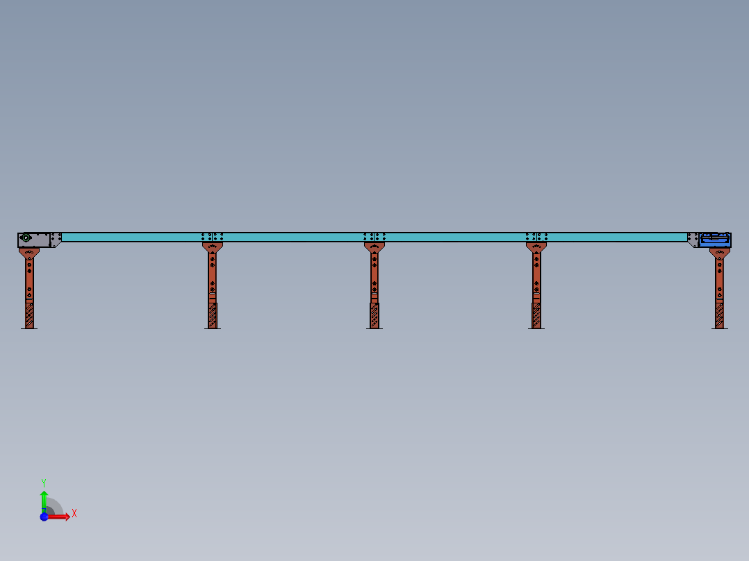 ERUU带式输送机 STP前视图