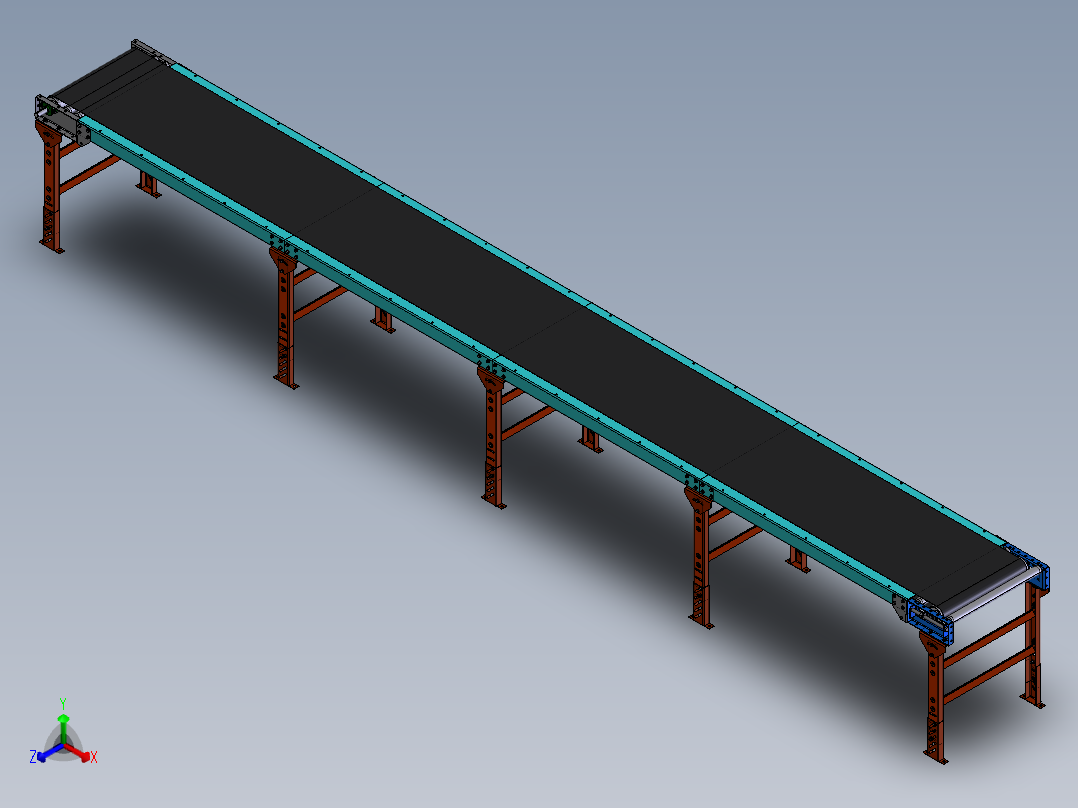 ERUU带式输送机 STP正等轴测图