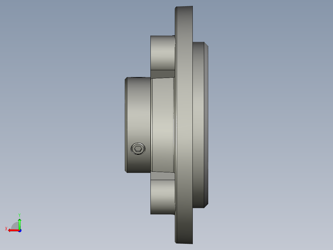 UCFC214d70带圆形座外球面轴承后视图