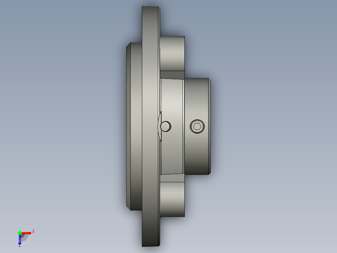 UCFC214d70带圆形座外球面轴承俯视图