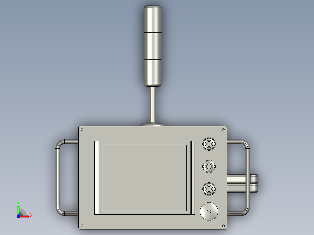 触摸屏操作控制箱前视图