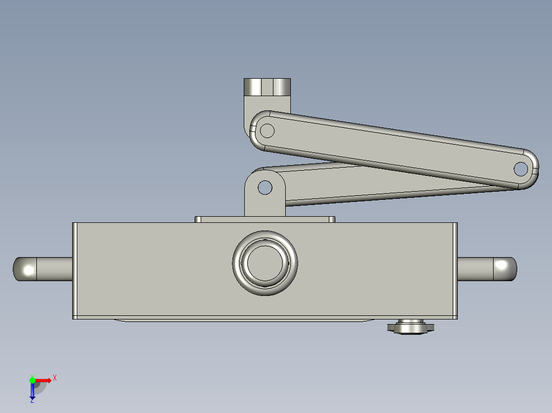 触摸屏操作控制箱俯视图