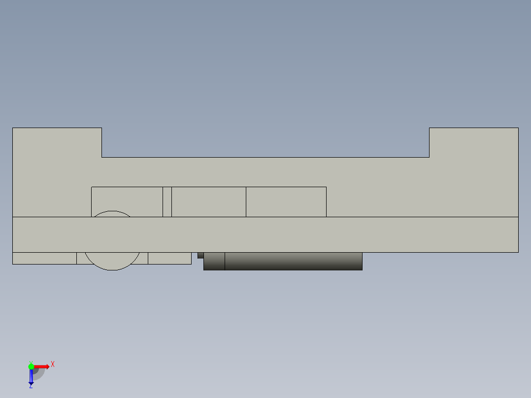 微动平台装配俯视图