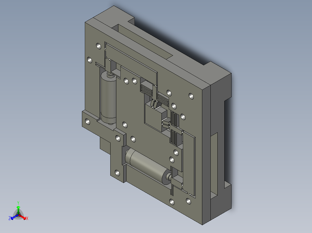 微动平台装配正等轴测图