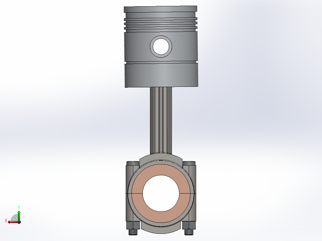 活塞和连杆组件后视图