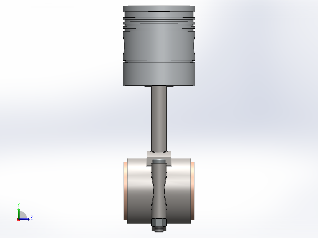活塞和连杆组件左视图