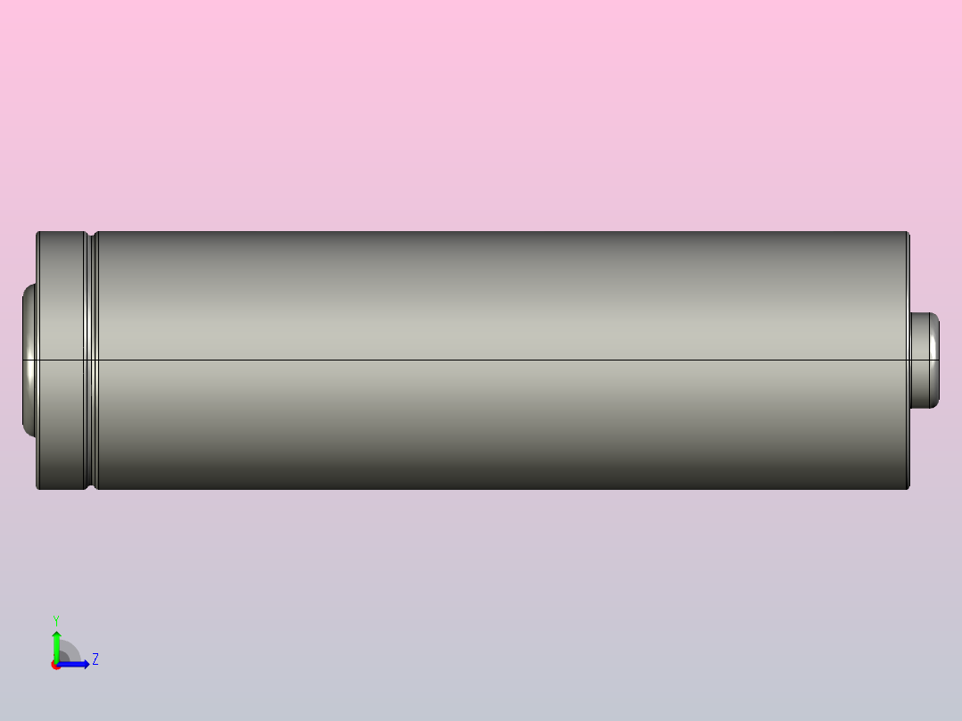 AA-LR6 电池模型设计左视图