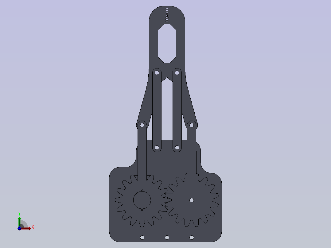 手动控制夹具前视图