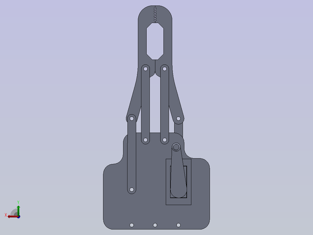 手动控制夹具后视图