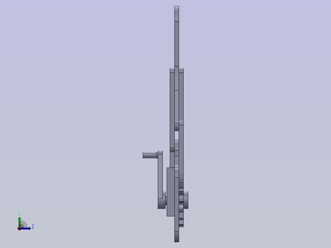 手动控制夹具左视图
