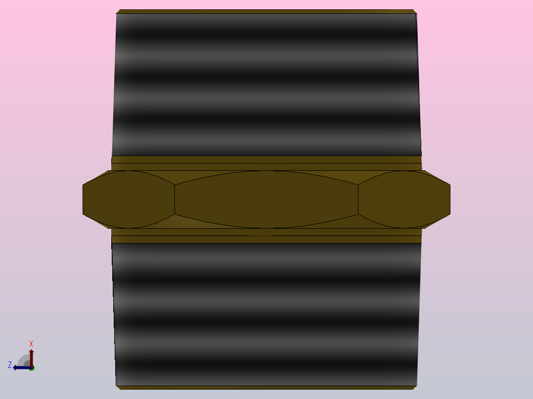 双外丝接头1.25前视图