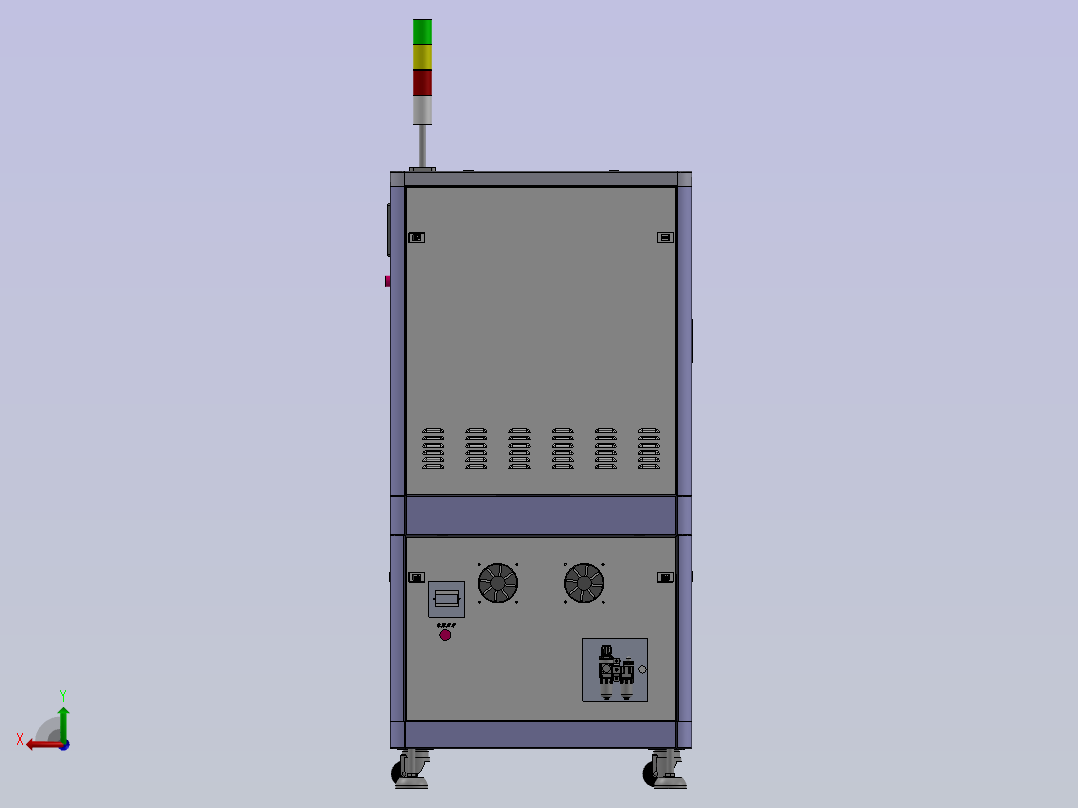 钣金设备外罩后视图
