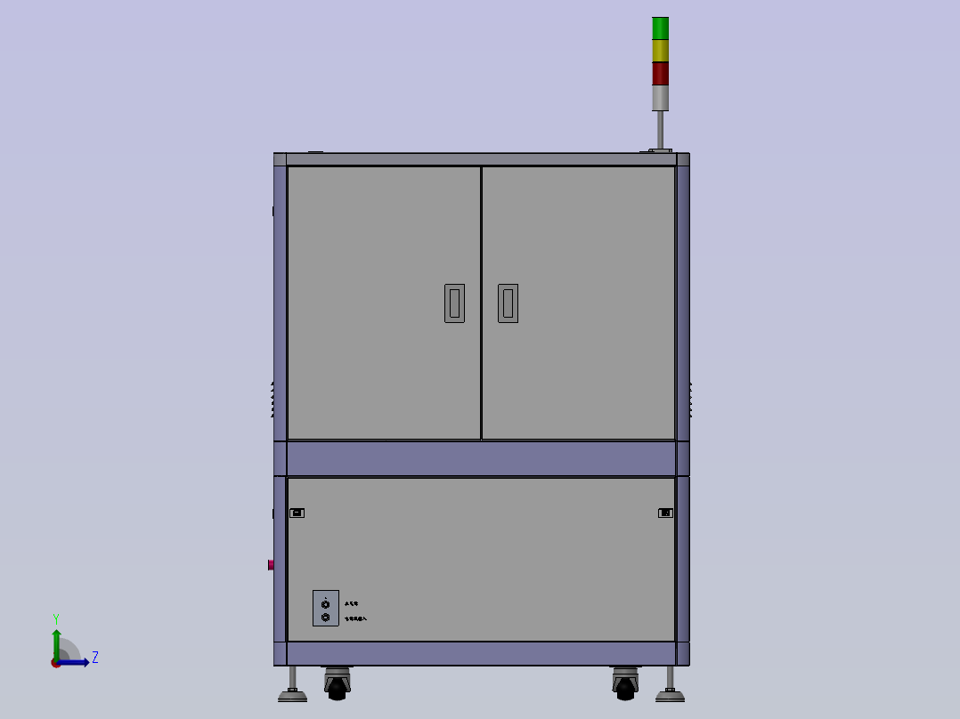 钣金设备外罩左视图