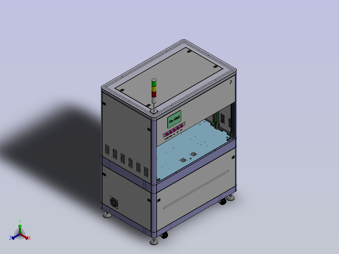 钣金设备外罩正等轴测图