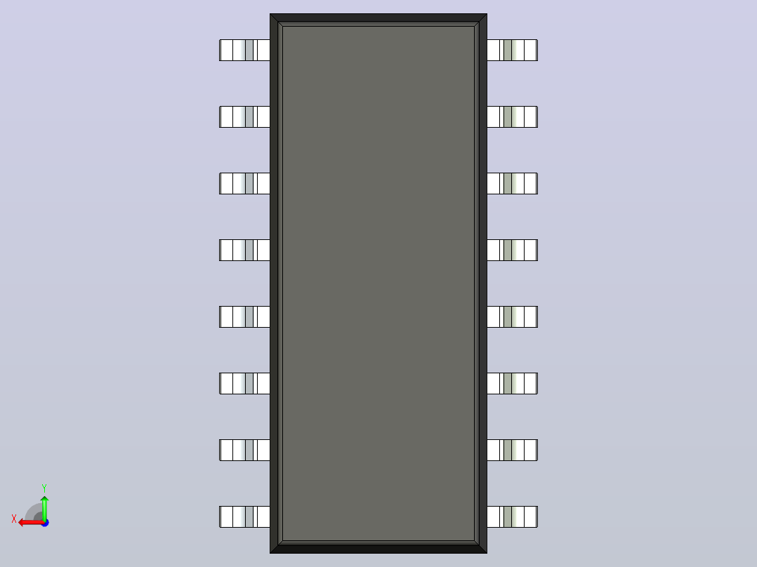 106x SOIC 封装（小外形集成电路）SOIC127P600X180-16N后视图