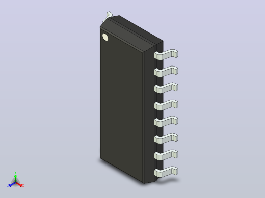 106x SOIC 封装（小外形集成电路）SOIC127P600X180-16N正等轴测缩略图