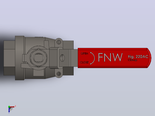 FNW-FNW200AC二片式内螺纹球阀俯视缩略图