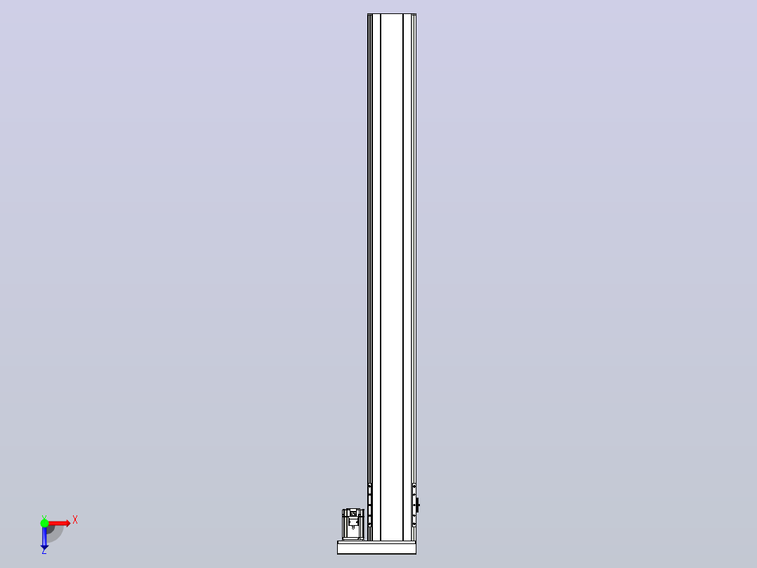 日规模组半封闭丝杆TPA-HNR-175D-2510C-L1650-ML-Y-P75-N3俯视图
