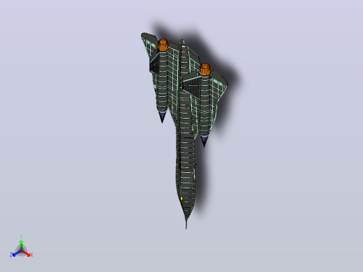 锁定-SR-71-侦察-飞机-固体-装配-模型