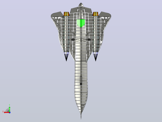 锁定-SR-71-侦察-飞机-固体-装配-模型后视缩略图