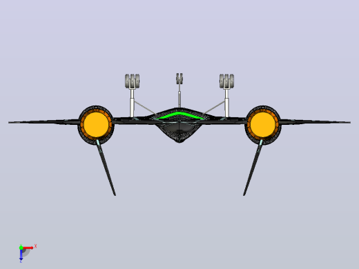 锁定-SR-71-侦察-飞机-固体-装配-模型俯视缩略图