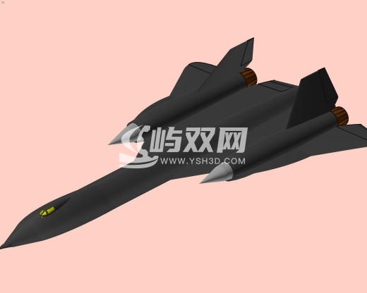 锁定-SR-71-侦察-飞机-固体-装配-模型缩略图