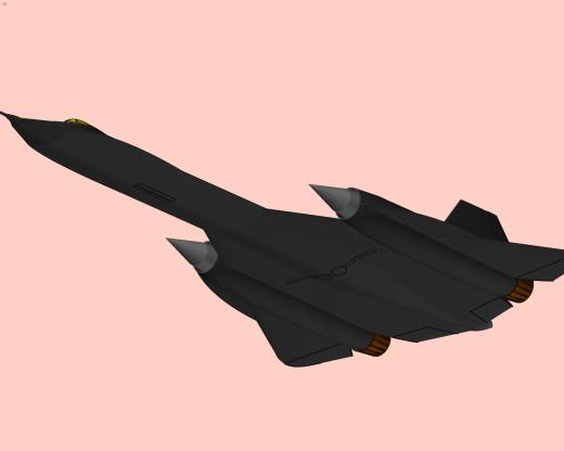 锁定-SR-71-侦察-飞机-固体-装配-模型缩略图