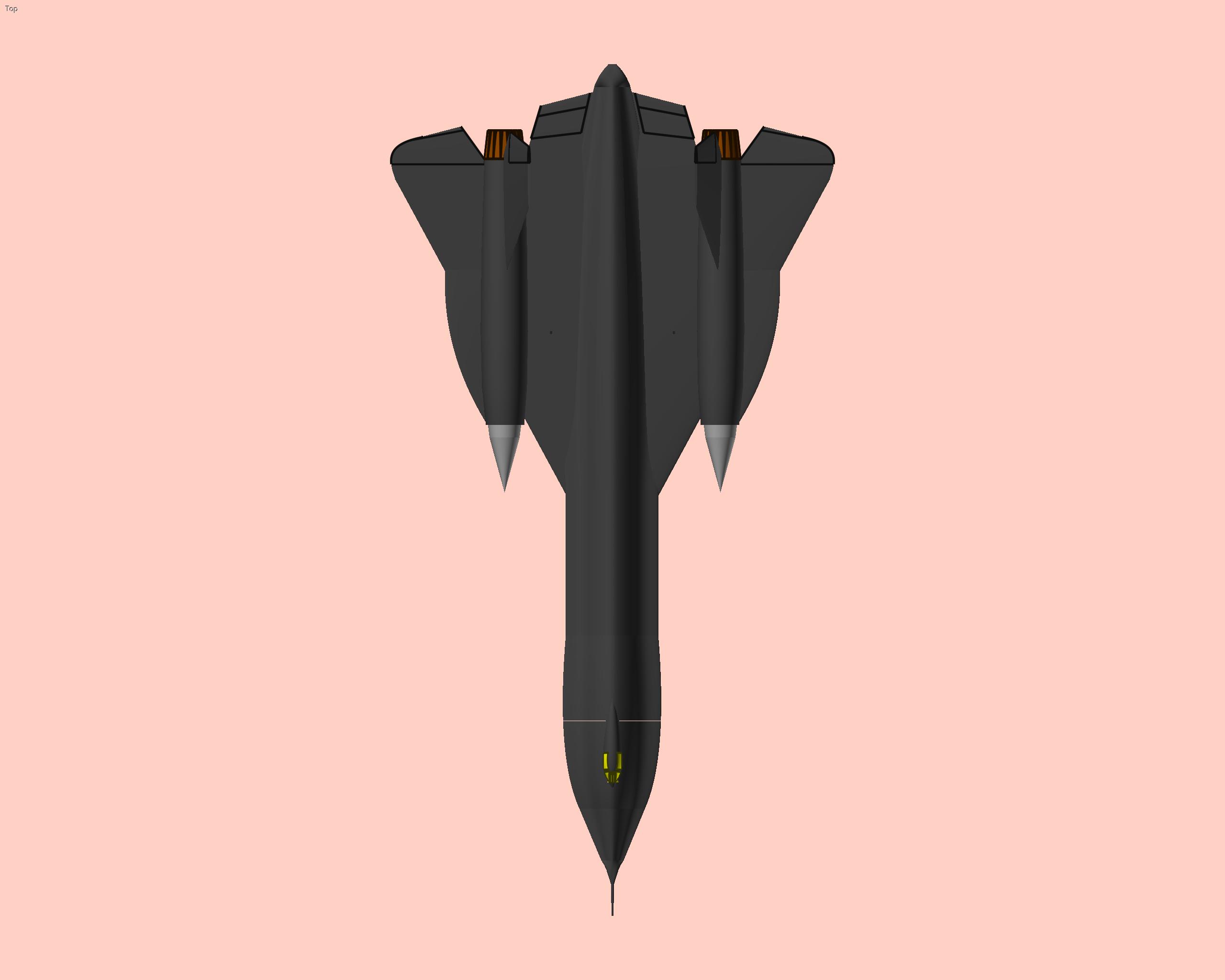 锁定-SR-71-侦察-飞机-固体-装配-模型