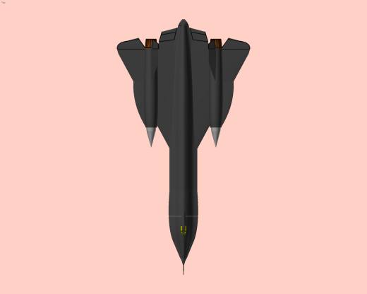 锁定-SR-71-侦察-飞机-固体-装配-模型缩略图
