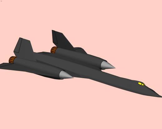 锁定-SR-71-侦察-飞机-固体-装配-模型缩略图